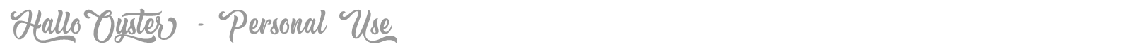 Hallo Oyster font preview